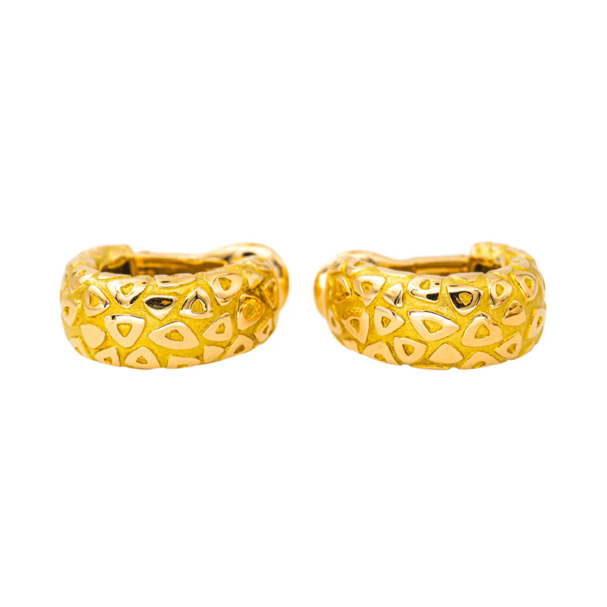 Boucles d'oreilles Créoles CHAUMET en or jaune - Image 3