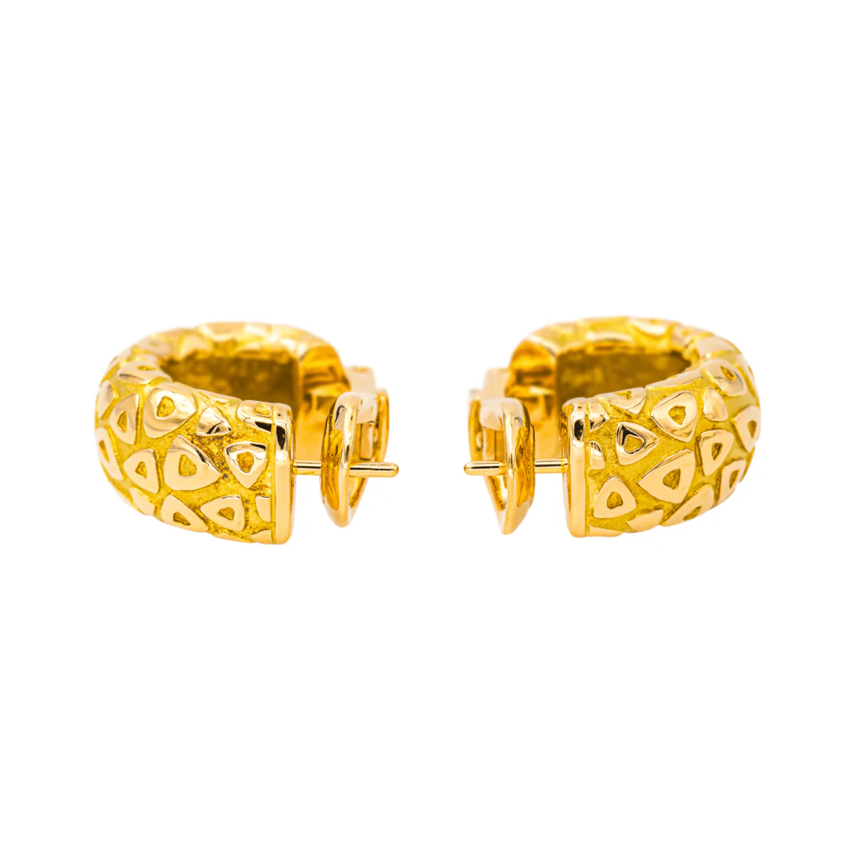 Boucles d'oreilles Créoles CHAUMET en or jaune - Image 4