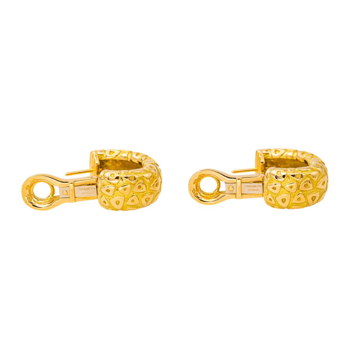 Boucles d'oreilles Créoles CHAUMET en or jaune - Image 7