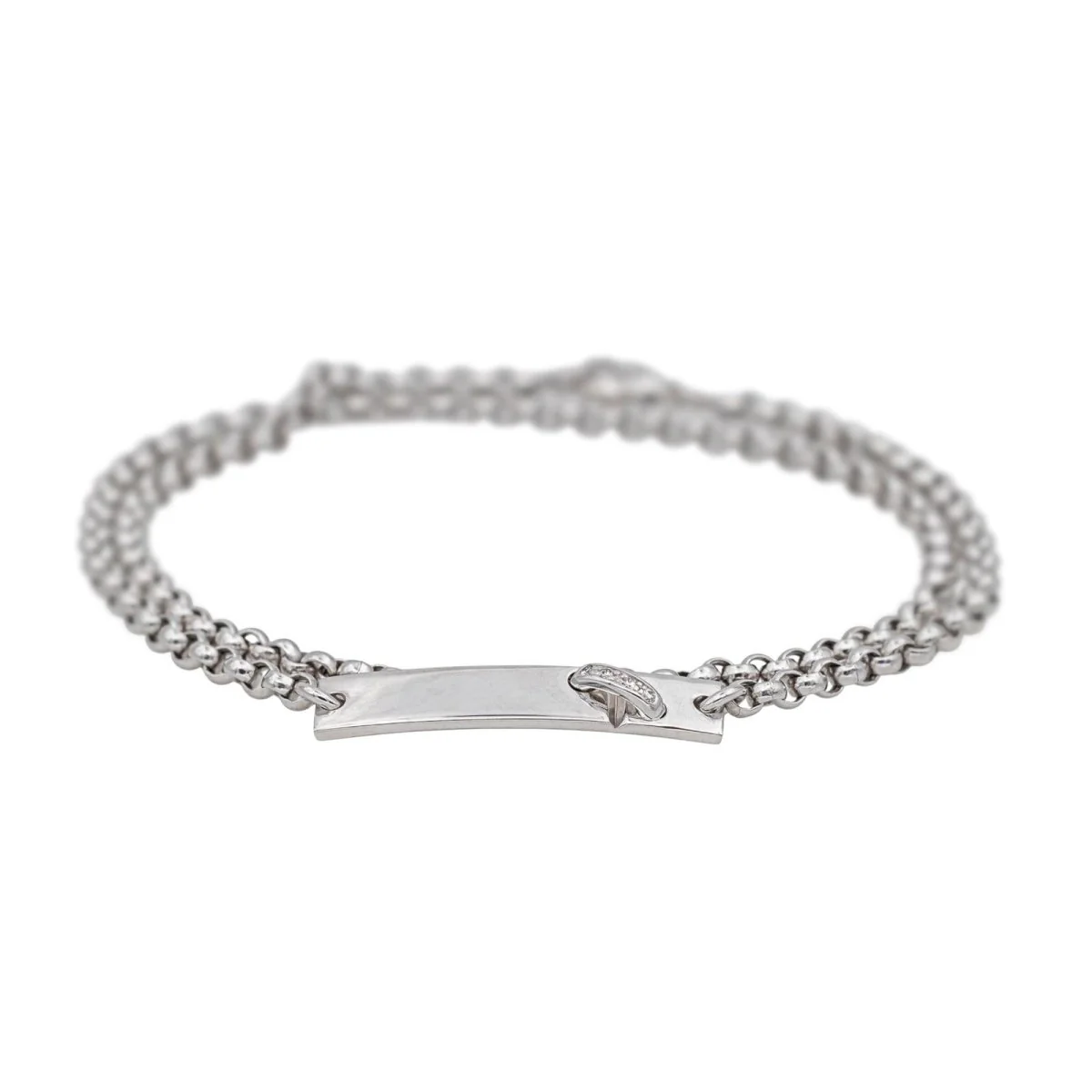Bracelet Souple CHAUMET "Liens Évidence" en or blanc et diamants