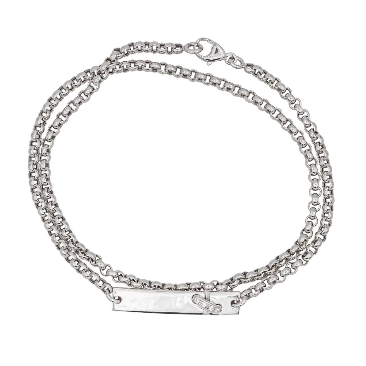 Bracelet Souple CHAUMET "Liens Évidence" en or blanc et diamants - Image 3