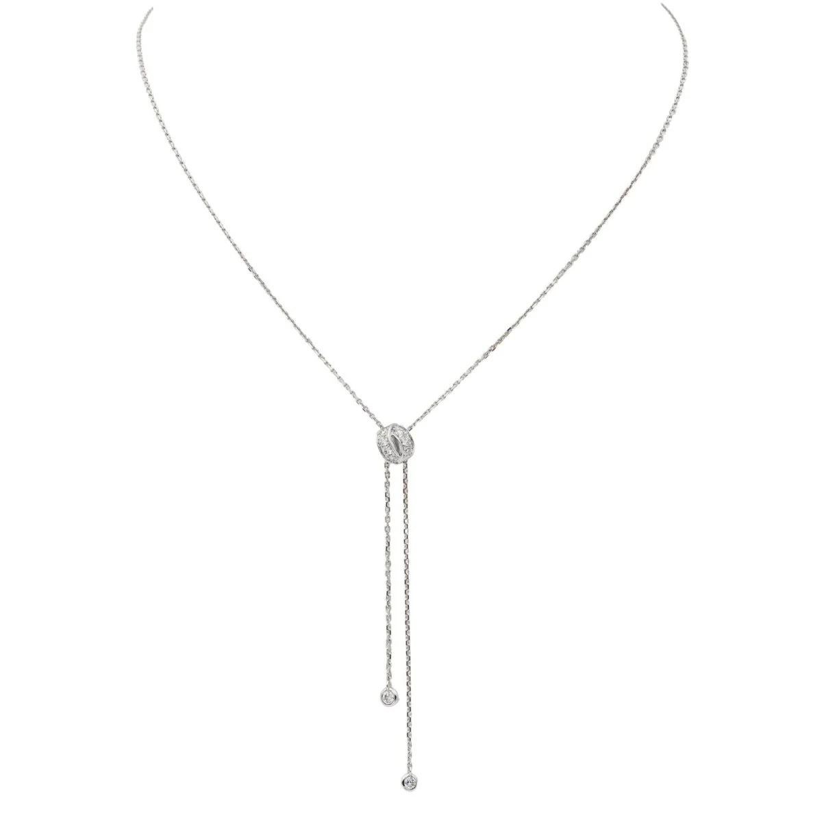Collier Négligé CHAUMET "Lien Séduction" en or blanc et diamants
