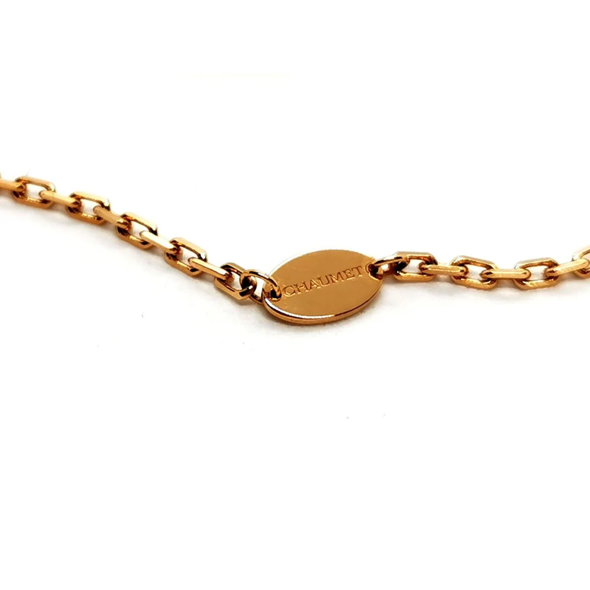 Collier Sautoir CHAUMET "Jeux de liens" en or rose, nacre et diamants - Image 8