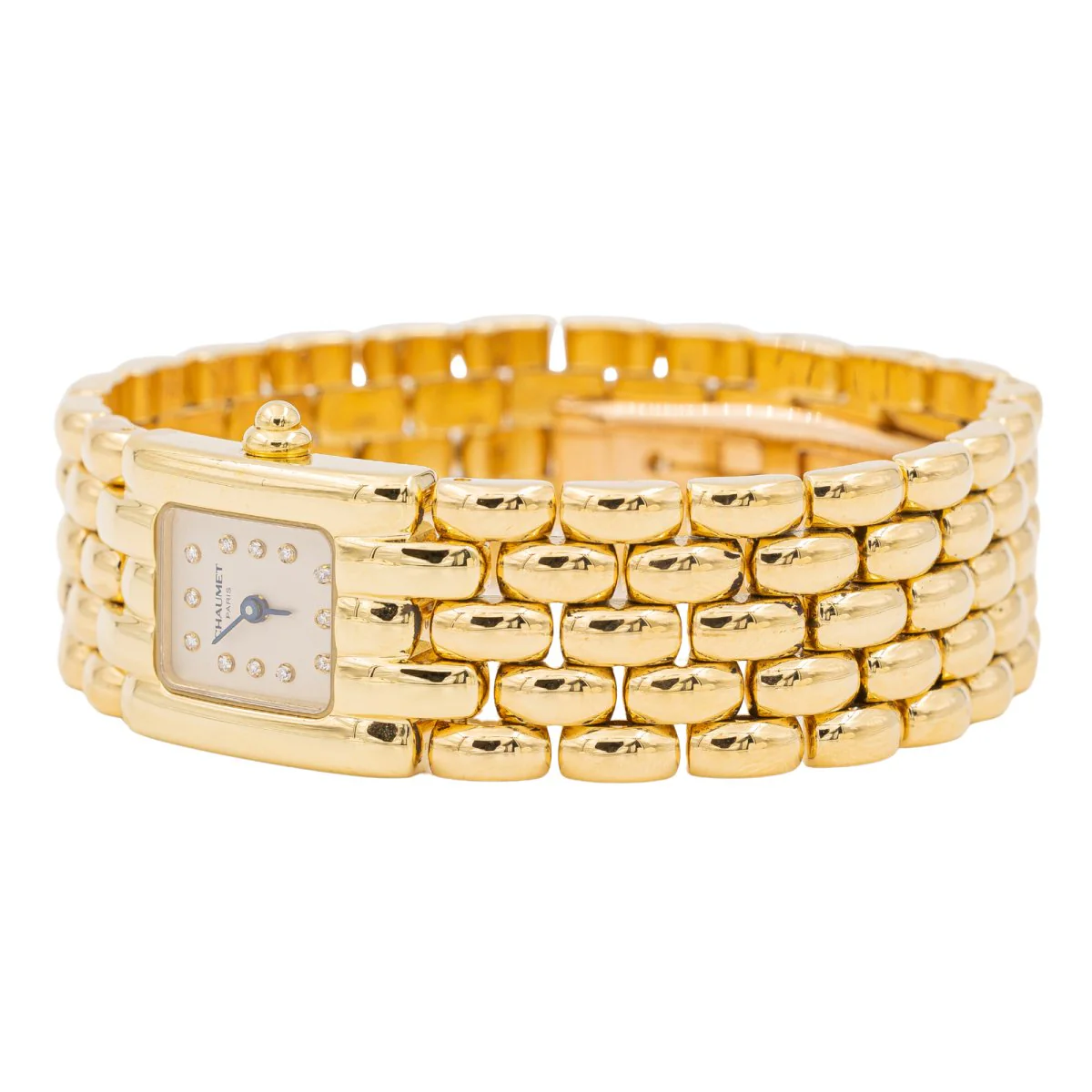 Montre CHAUMET "Khésis" en or jaune et diamant - Image 7
