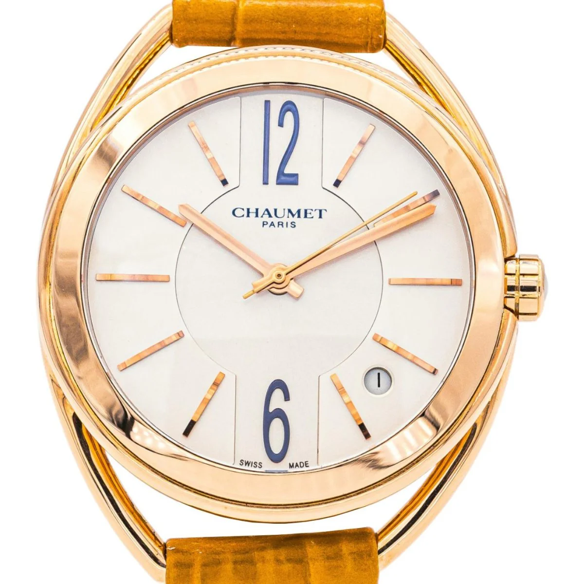 Montre CHAUMET "Liens de Chaumet" en or rose et cuir - Image 3