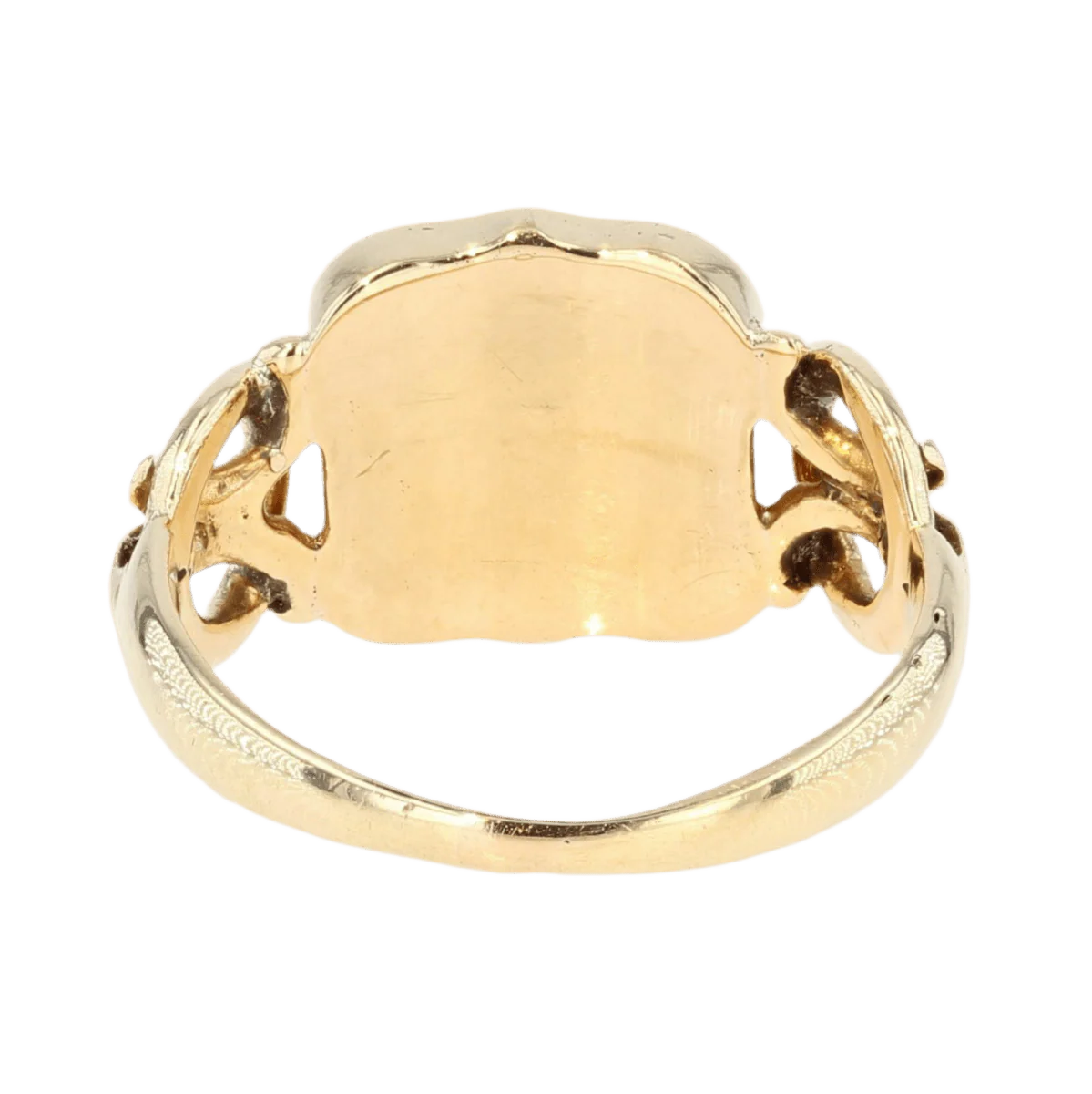 Bague Chevalière en or jaune et jaspe - Image 4