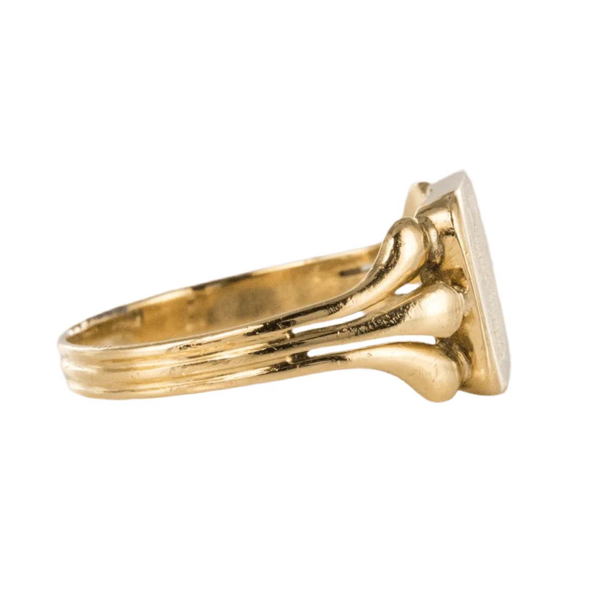 Bague Chevalière en or jaune - Image 4