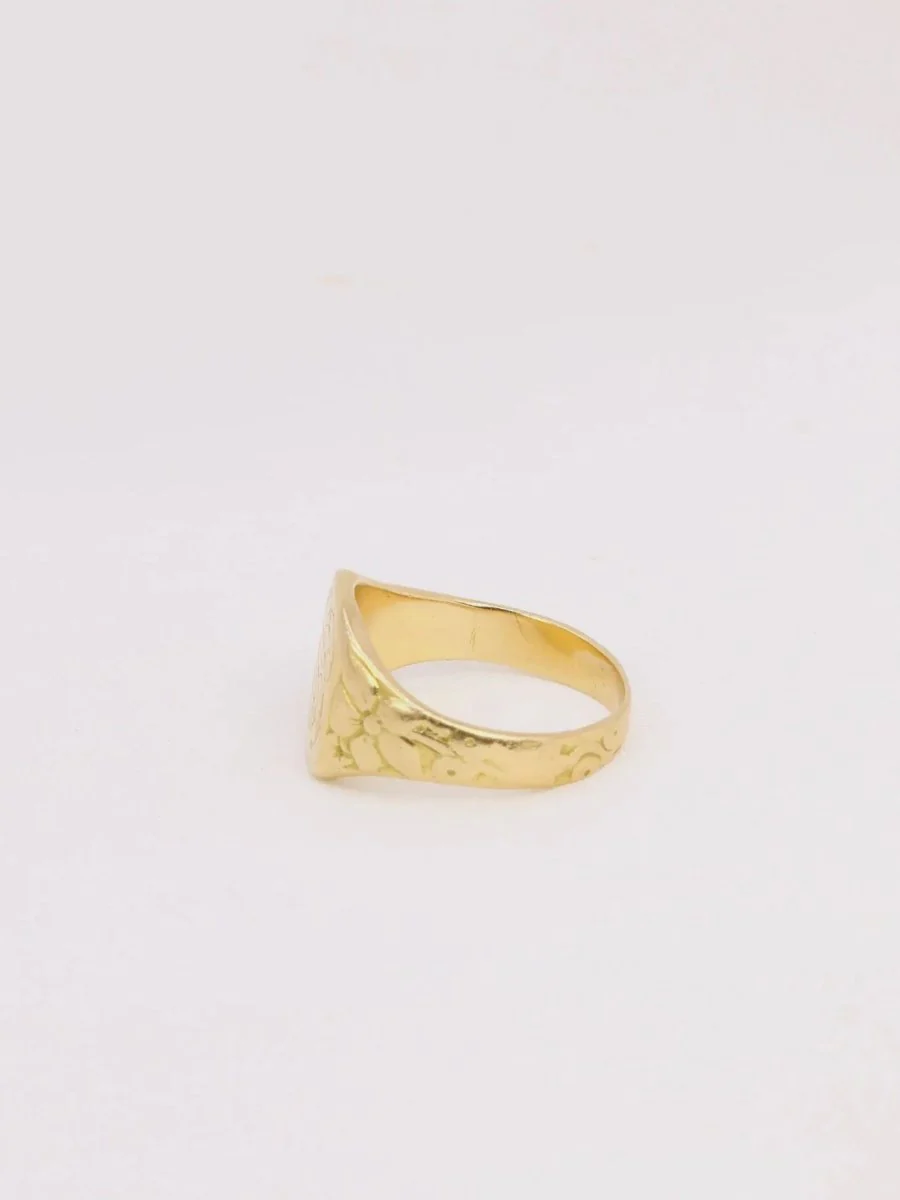 Chevalière Art Nouveau or jaune - Image 6