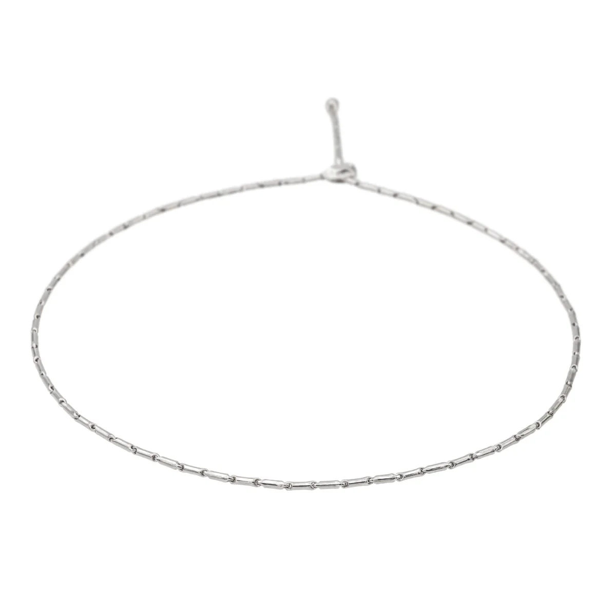Collier CHIMENTO "Bambou" en or blanc - Image 3