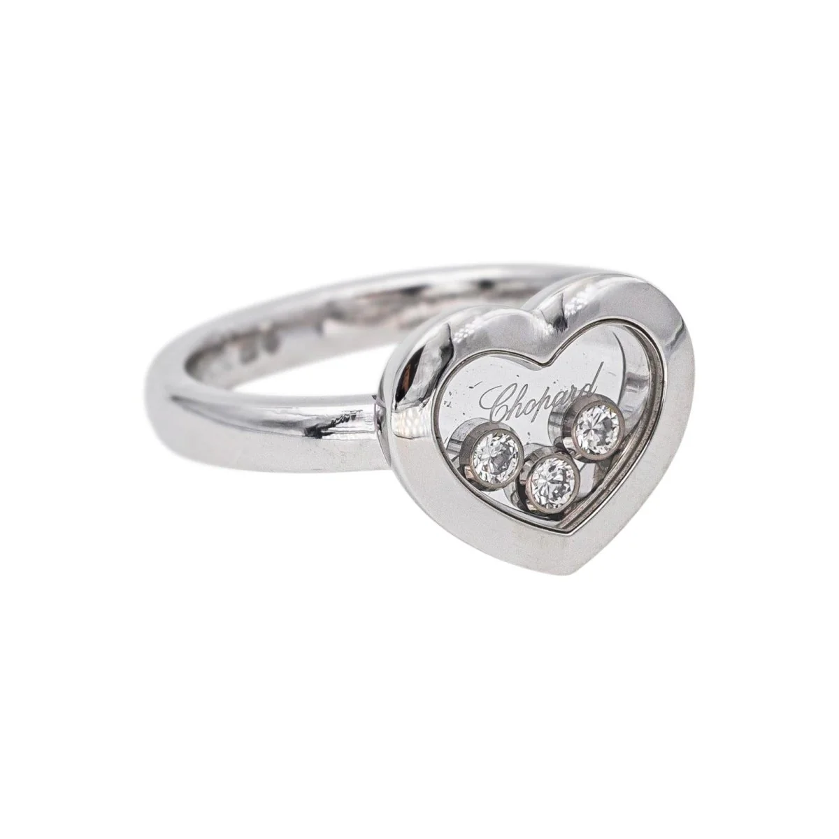 Bague Pavée CHOPARD "Happy Diamonds Icon" en or blanc et diamants - Image 6