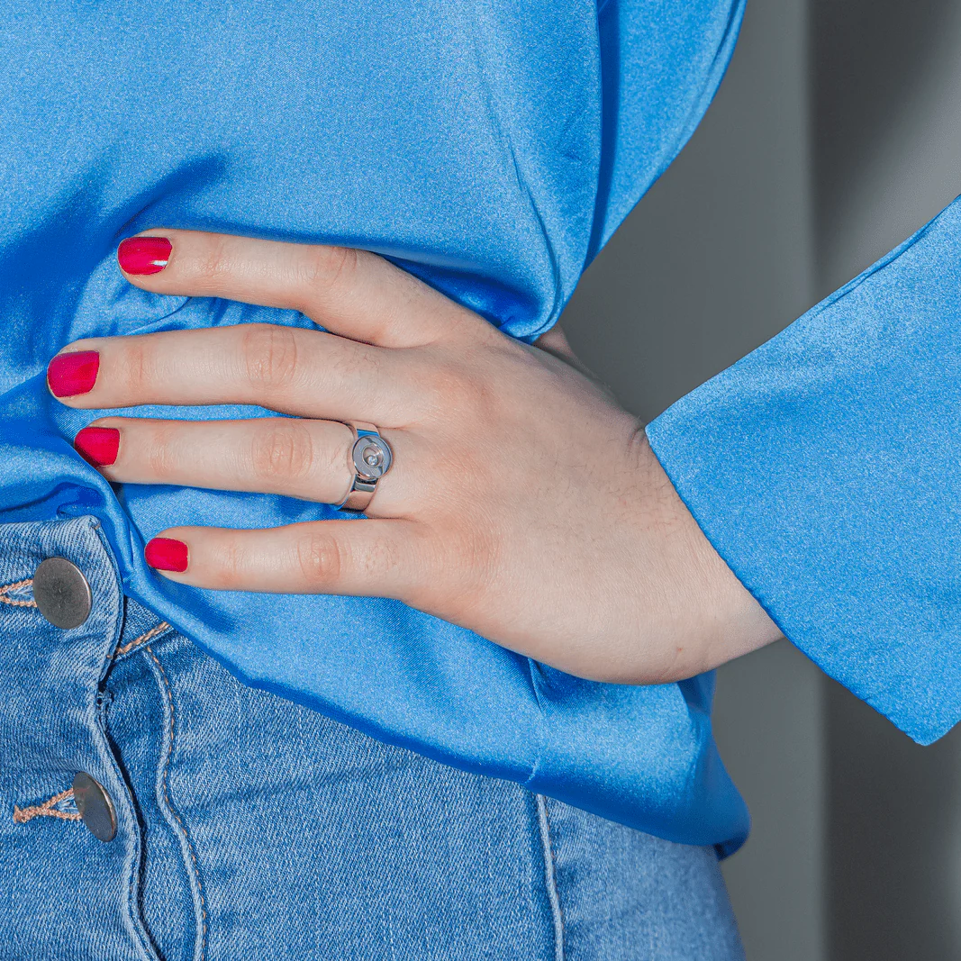 Bague CHOPARD "Happy Diamonds en or blanc et diamant - Image 2