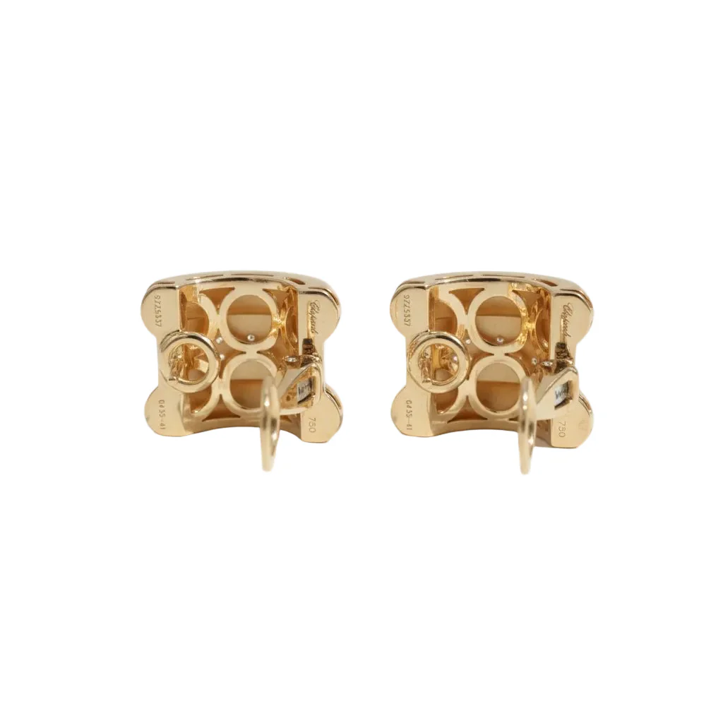 Boucles d'oreilles Clips CHOPARD "La Strada" en or jaune et diamants - Image 3