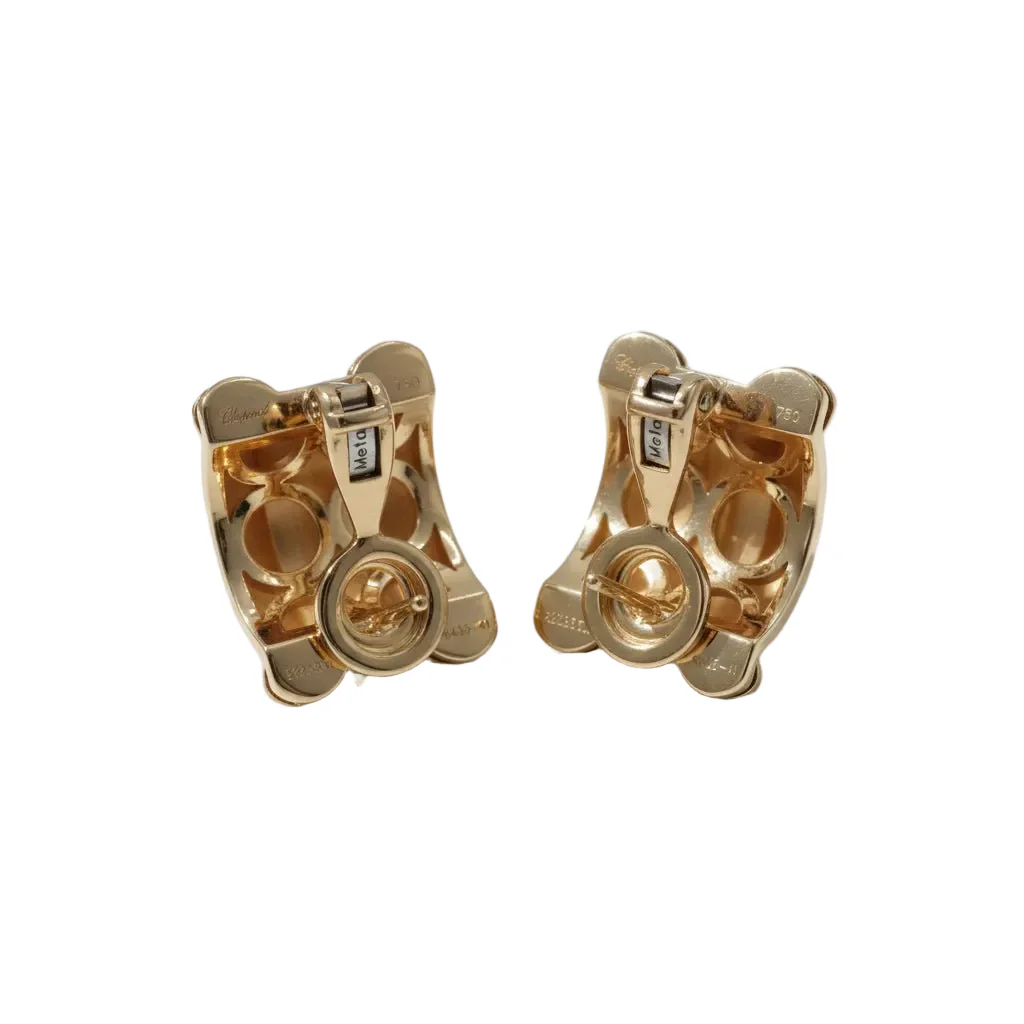Boucles d'oreilles Clips CHOPARD "La Strada" en or jaune et diamants - Image 4