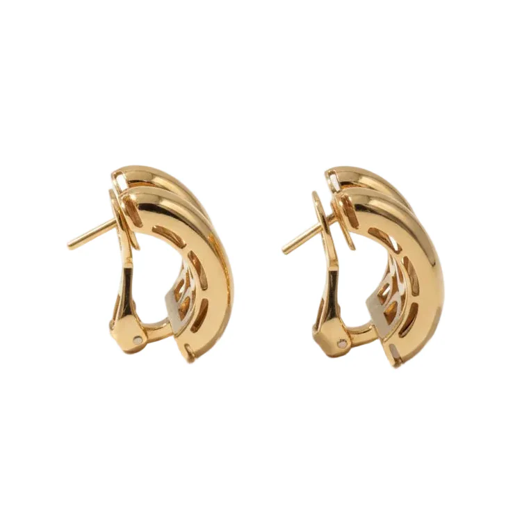 Boucles d'oreilles Clips CHOPARD "La Strada" en or jaune et diamants - Image 5