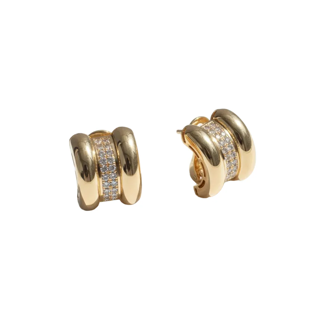 Boucles d'oreilles Clips CHOPARD "La Strada" en or jaune et diamants - Image 6
