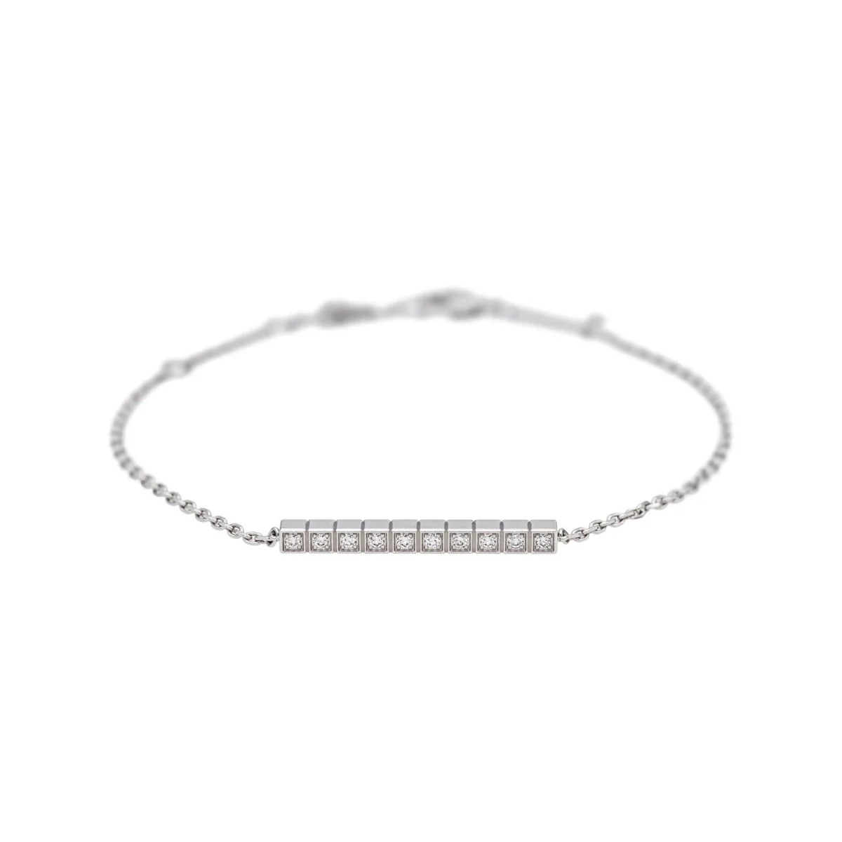 Bracelet Ligne CHOPARD "Ice Cube" en or blanc et diamants