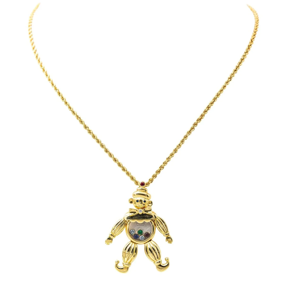 Collier CHOPARD "Happy Clown" en or jaune et diamant - Image 3
