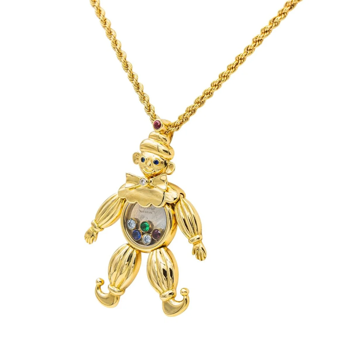 Collier CHOPARD "Happy Clown" en or jaune et diamant - Image 5