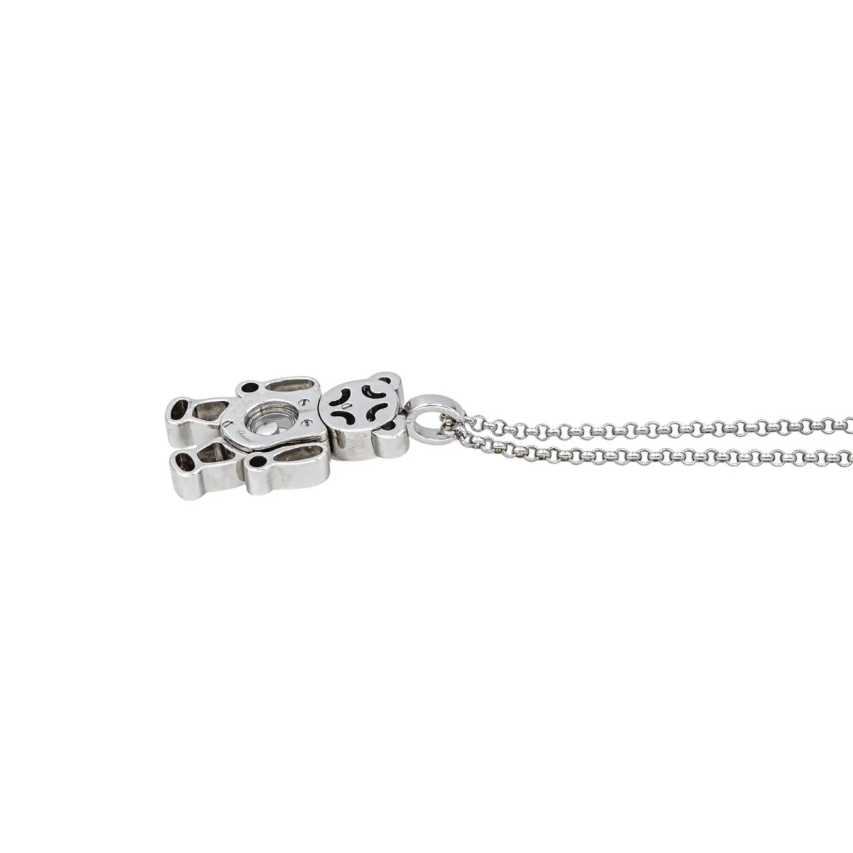 Collier Pendentif CHOPARD "Happy Diamond" en or blanc et diamants - Image 6