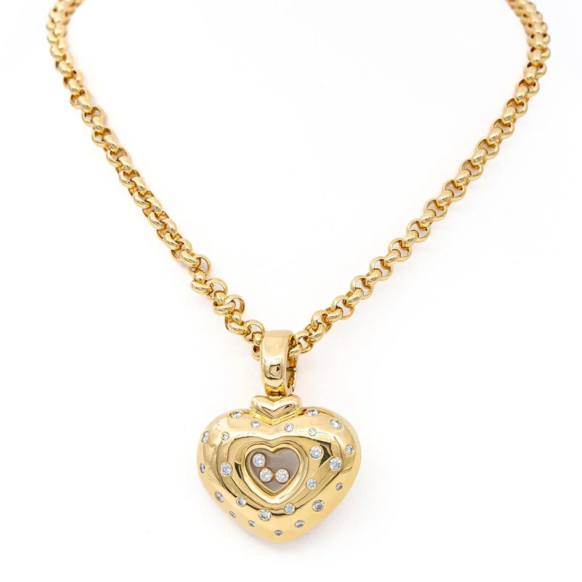 Collier Pendentif CHOPARD "Happy Diamonds" en or jaune et diamants