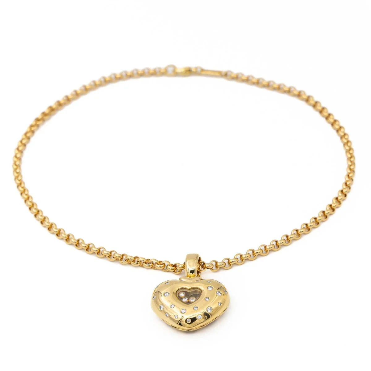 Collier Pendentif CHOPARD "Happy Diamonds" en or jaune et diamants - Image 3