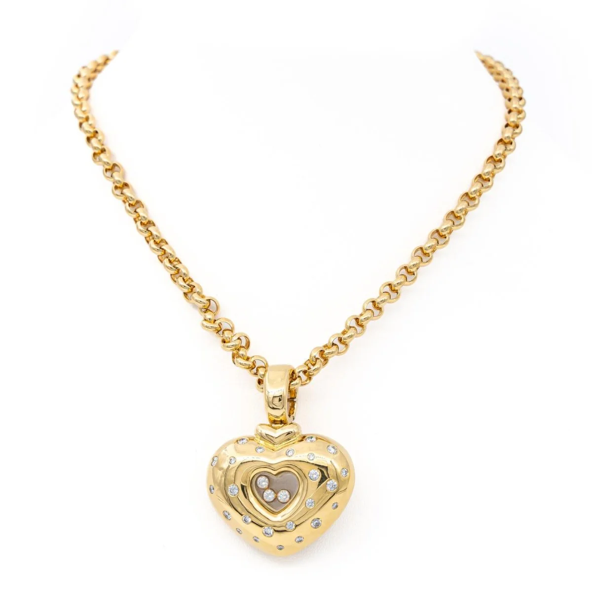 Collier Pendentif CHOPARD "Happy Diamonds" en or jaune et diamants - Image 5