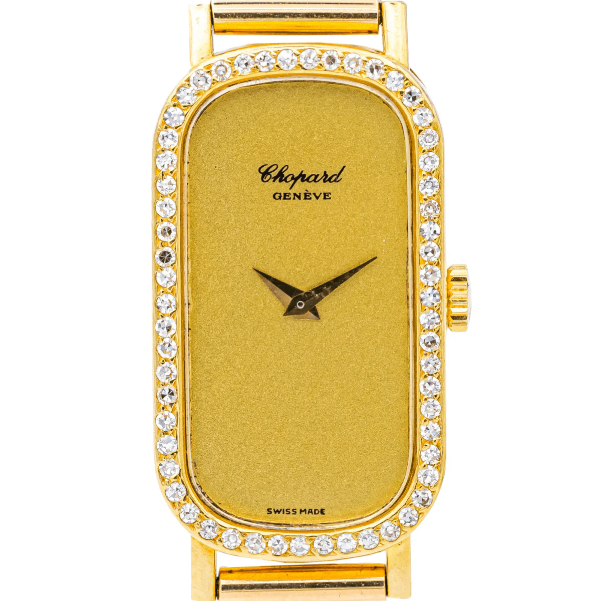 Montre CHOPARD "Classique" en or jaune, saphir et diamants - Image 3