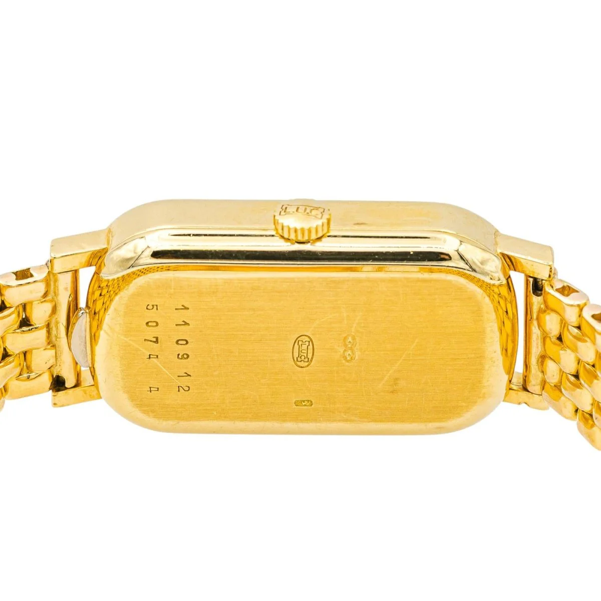 Montre CHOPARD "Classique" en or jaune, saphir et diamants - Image 6