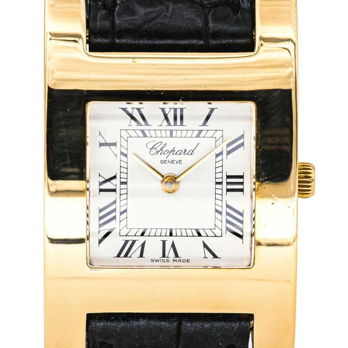 Montre CHOPARD "Your Hour" en or jaune, cuir et quartz - Image 3
