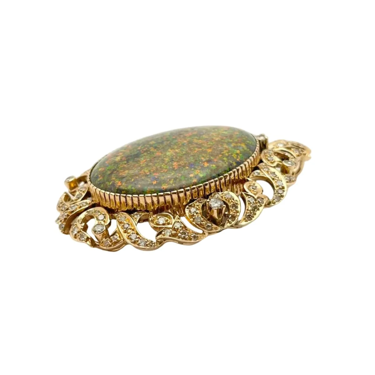 Pendentif en or jaune, opale et diamants - Image 5