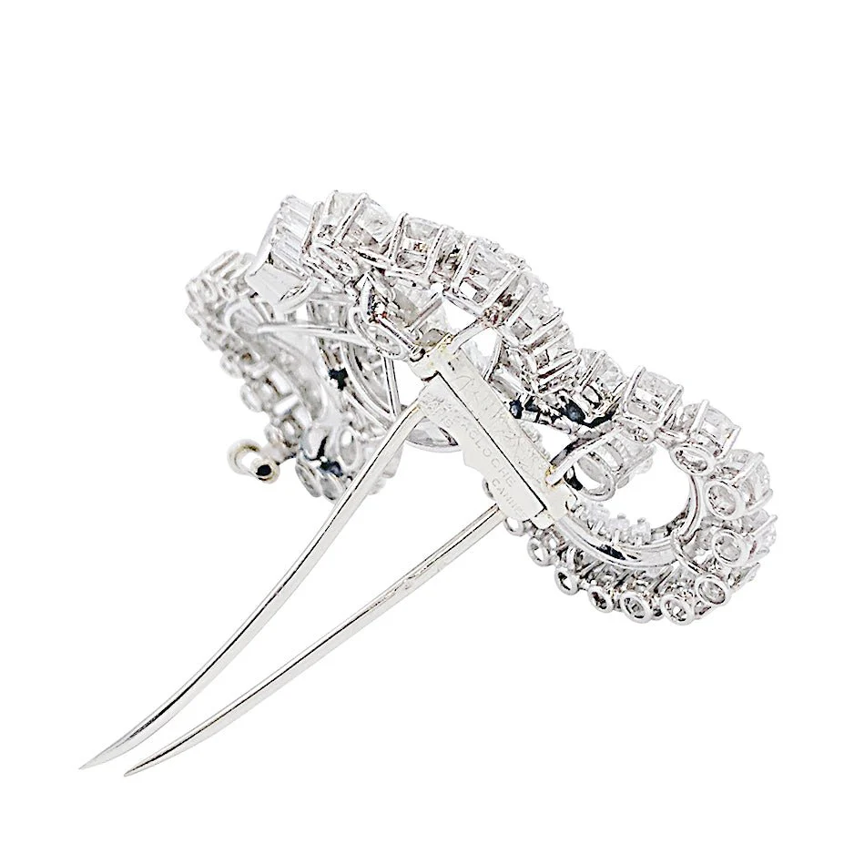 Clip J.Lacloche, "Volutes", platine, or blanc, diamants - Image 3