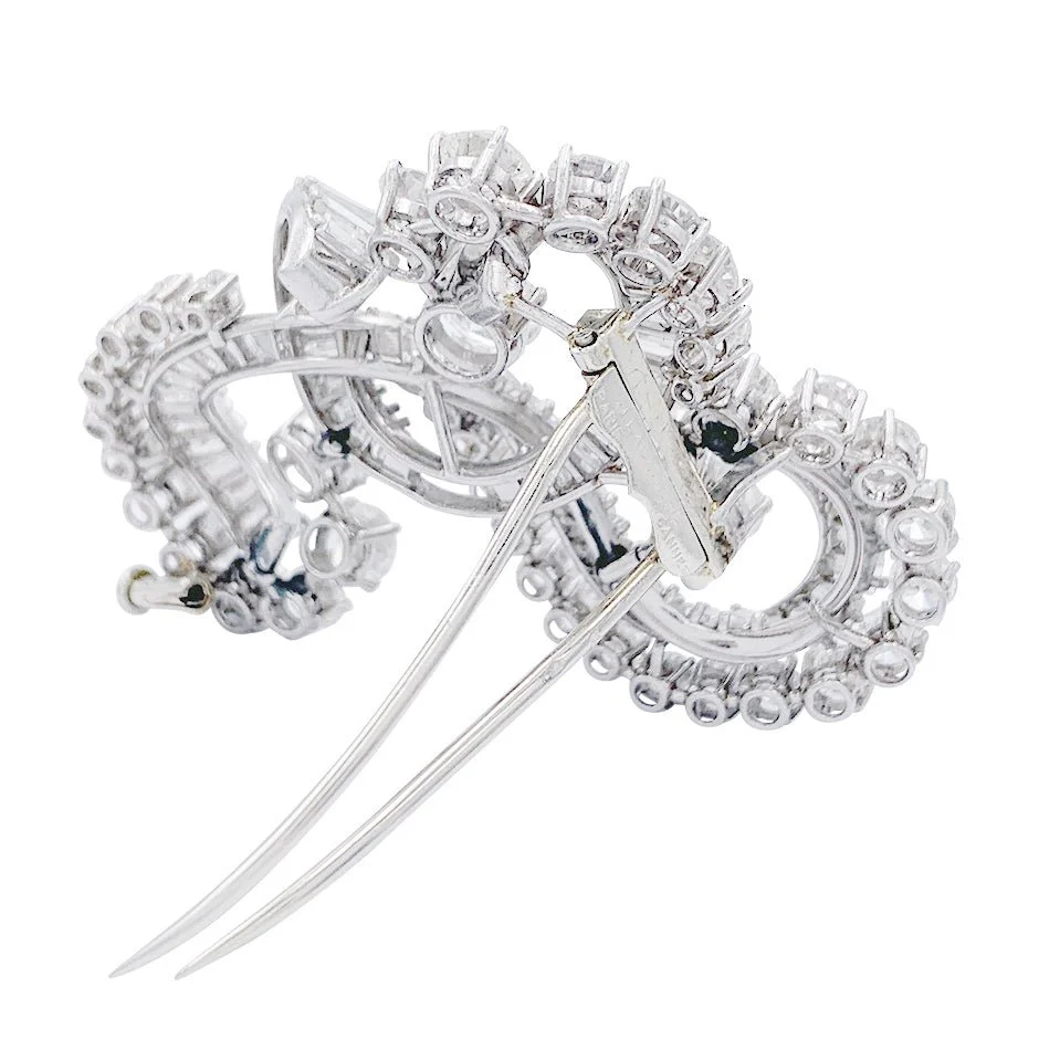 Clip J.Lacloche, "Volutes", platine, or blanc, diamants - Image 5