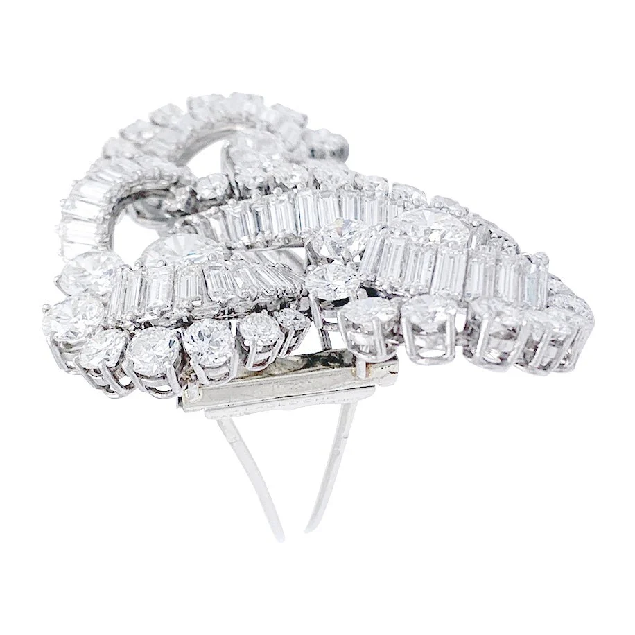 Clip J.Lacloche, "Volutes", platine, or blanc, diamants - Image 9