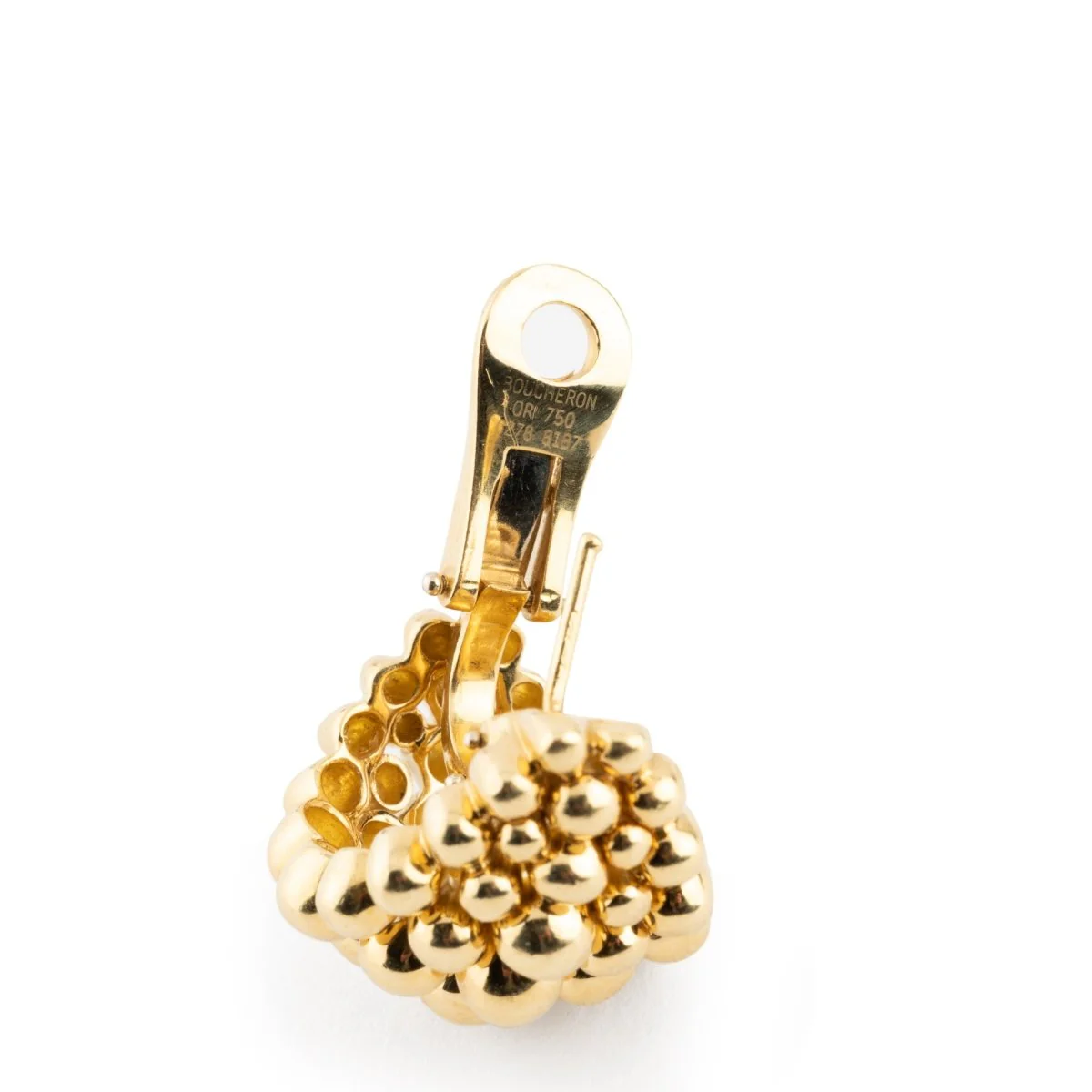 Boucles d'oreilles BOUCHERON en or jaune et perles - Image 3