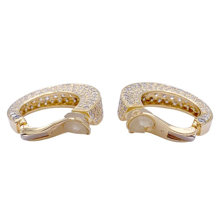 Boucles d'oreilles Clips O.J PERRIN, en or jaune et diamants - Image 5