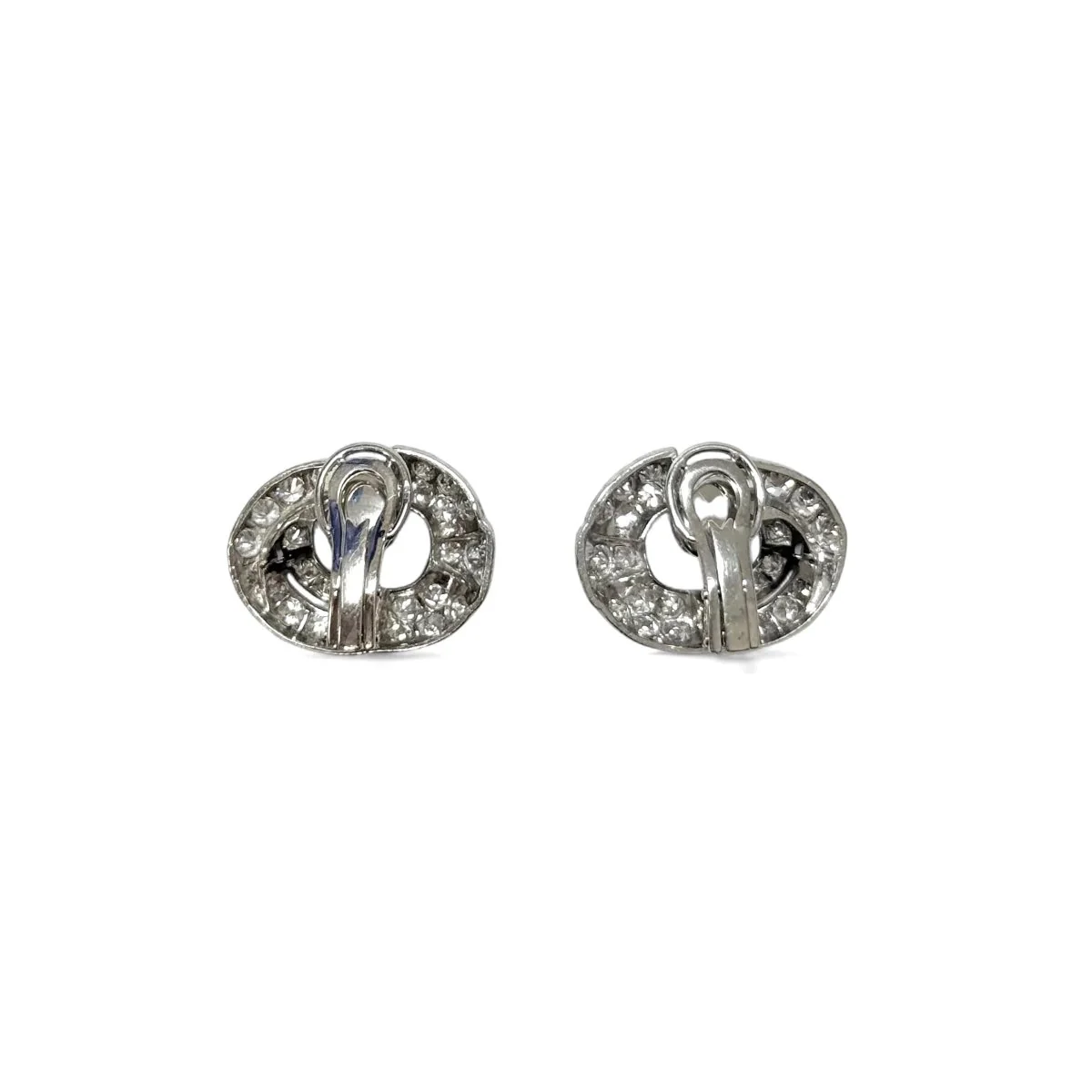 Clips d'oreilles platine et diamants - Image 7