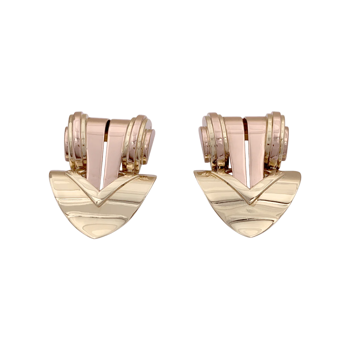 Broches Clips TIFFANY & CO. en or jaune et or rose