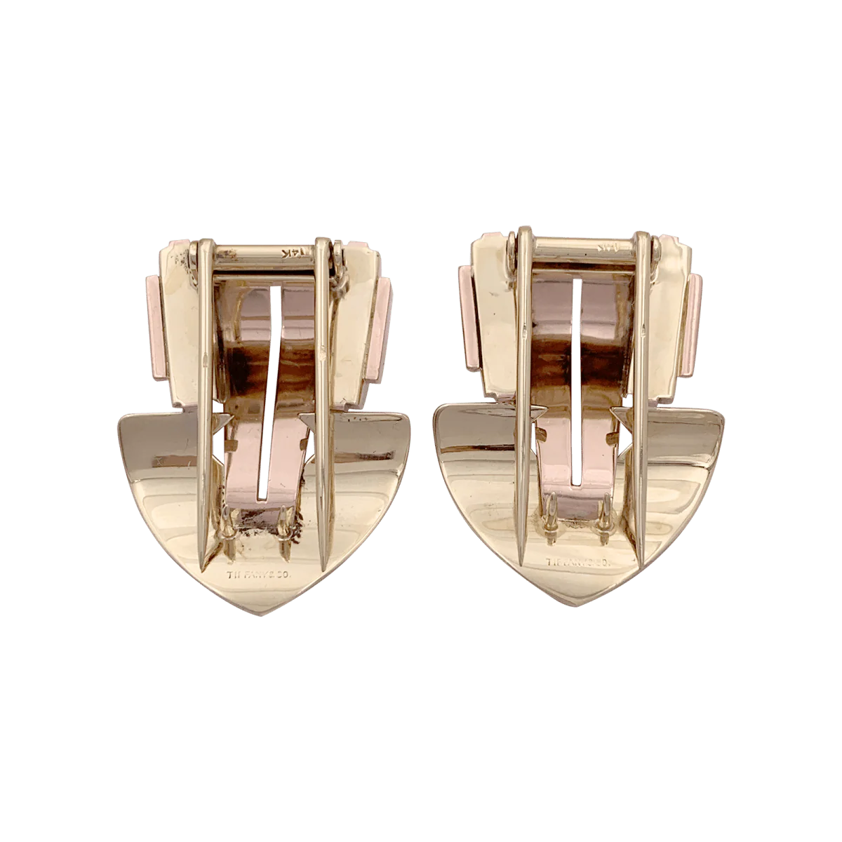 Broches Clips TIFFANY & CO. en or jaune et or rose - Image 5