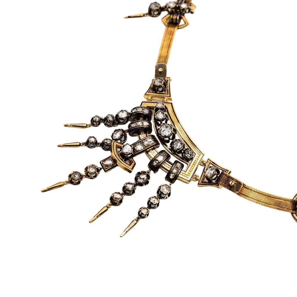 Collier Maille en or jaune, argent, émail et diamants - Image 3