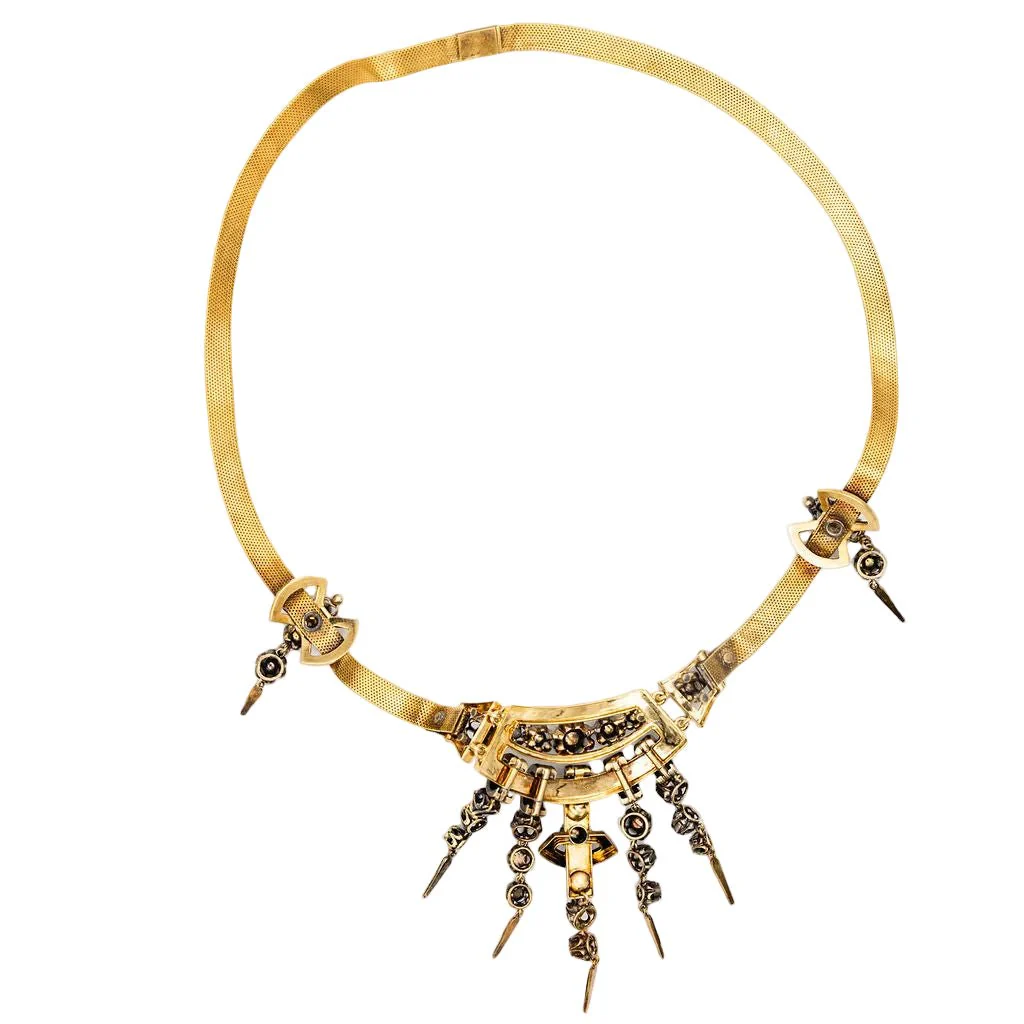 Collier Maille en or jaune, argent, émail et diamants - Image 6