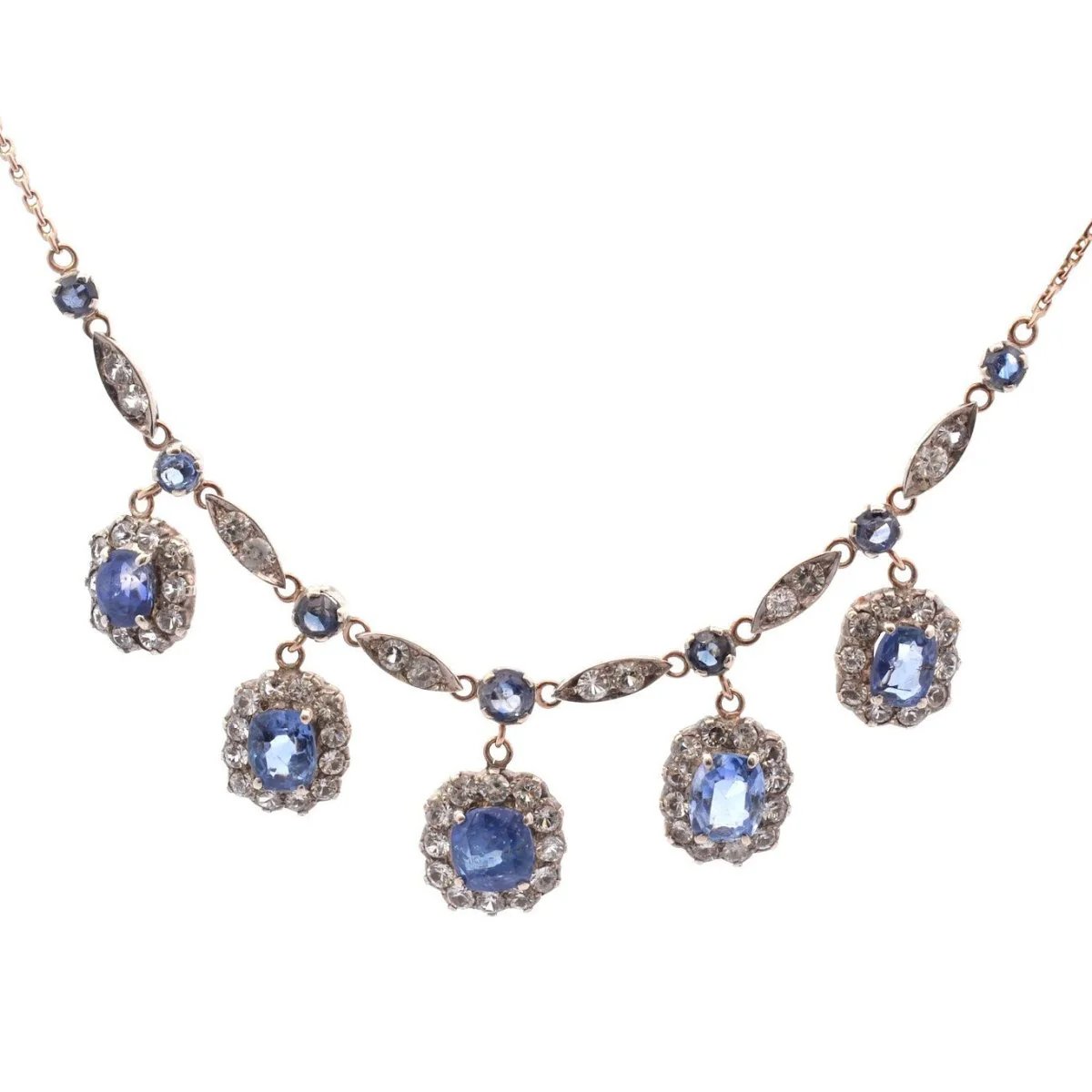 Collier Draperie en or et saphir