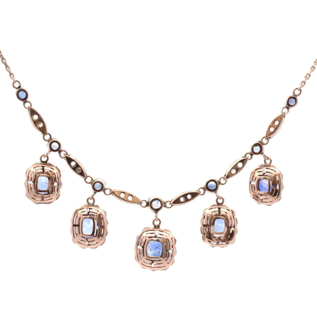 Collier Draperie en or et saphir - Image 2