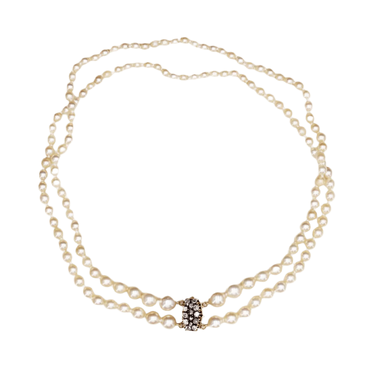 Collier Ras de Cou en or jaune et perles - Image 3