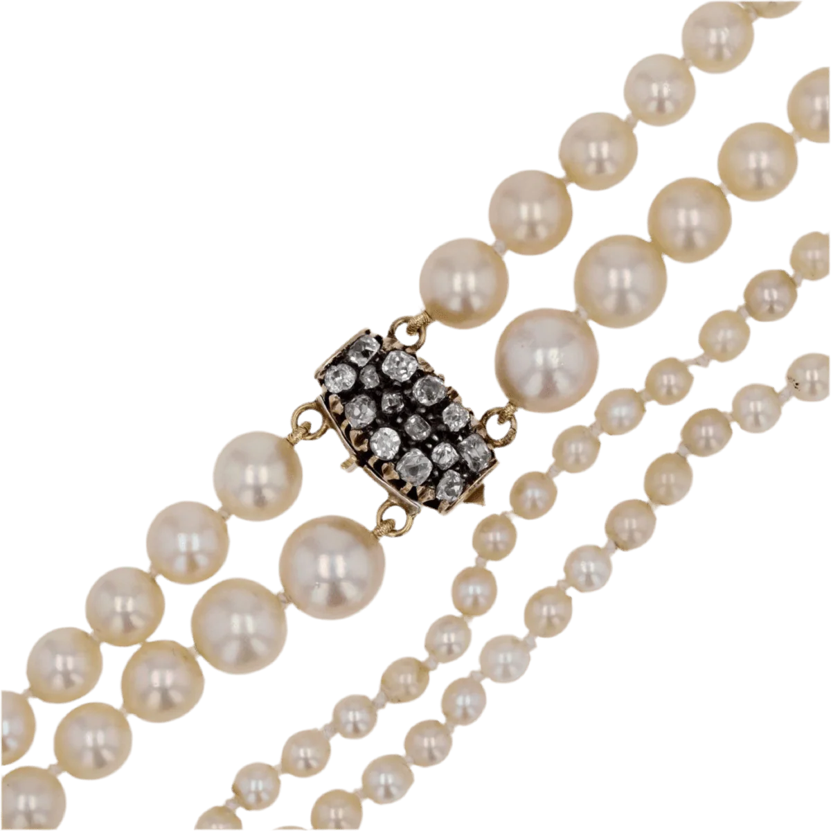 Collier Ras de Cou en or jaune et perles - Image 6