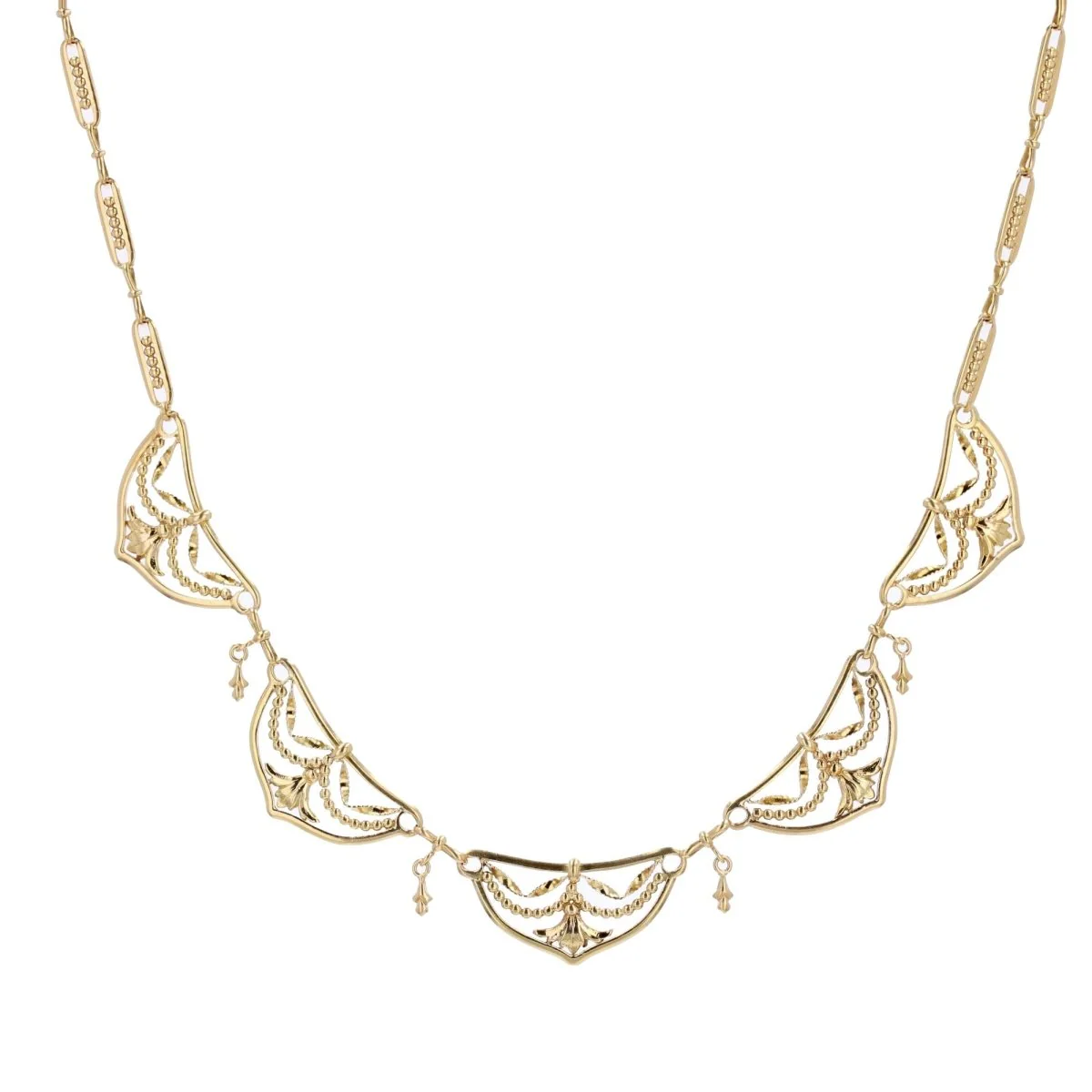 Collier Draperie en or jaune