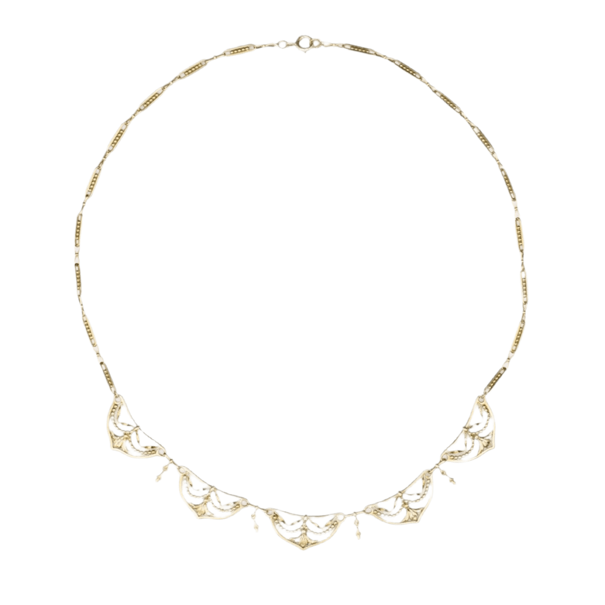 Collier Draperie en or jaune - Image 3