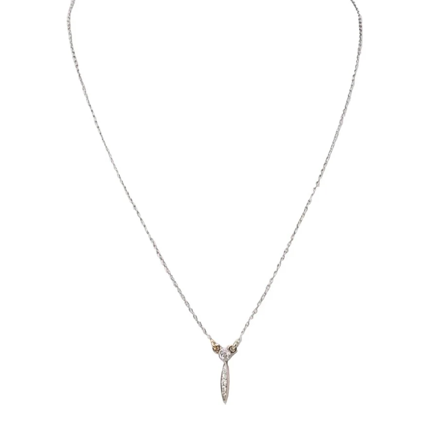 Collier ancien en or platine et diamants
