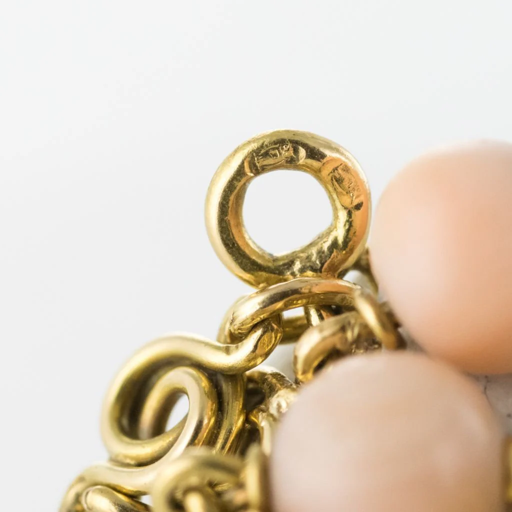 Collier Négligé or jaune et corail - Image 6