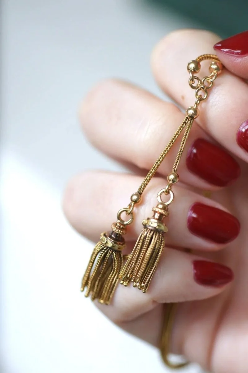 Collier trois ors négligé pompons - Image 8