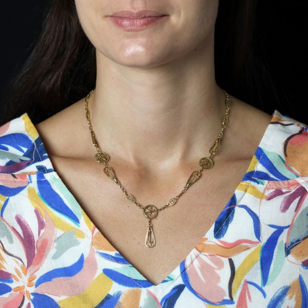 Collier Filigrané en or jaune - Image 2
